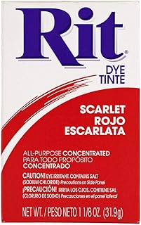 All Purpose Concentrated Rit Dye Powder Single Pack for Clothing, Décor, and Crafts – Scarlet Red