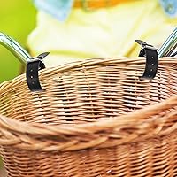 Vista 6 de Correas delanteras para bicicleta, 2 pares de correas de cesta de bicicleta, correas ajustables para cesta de bicicleta, correas delanteras