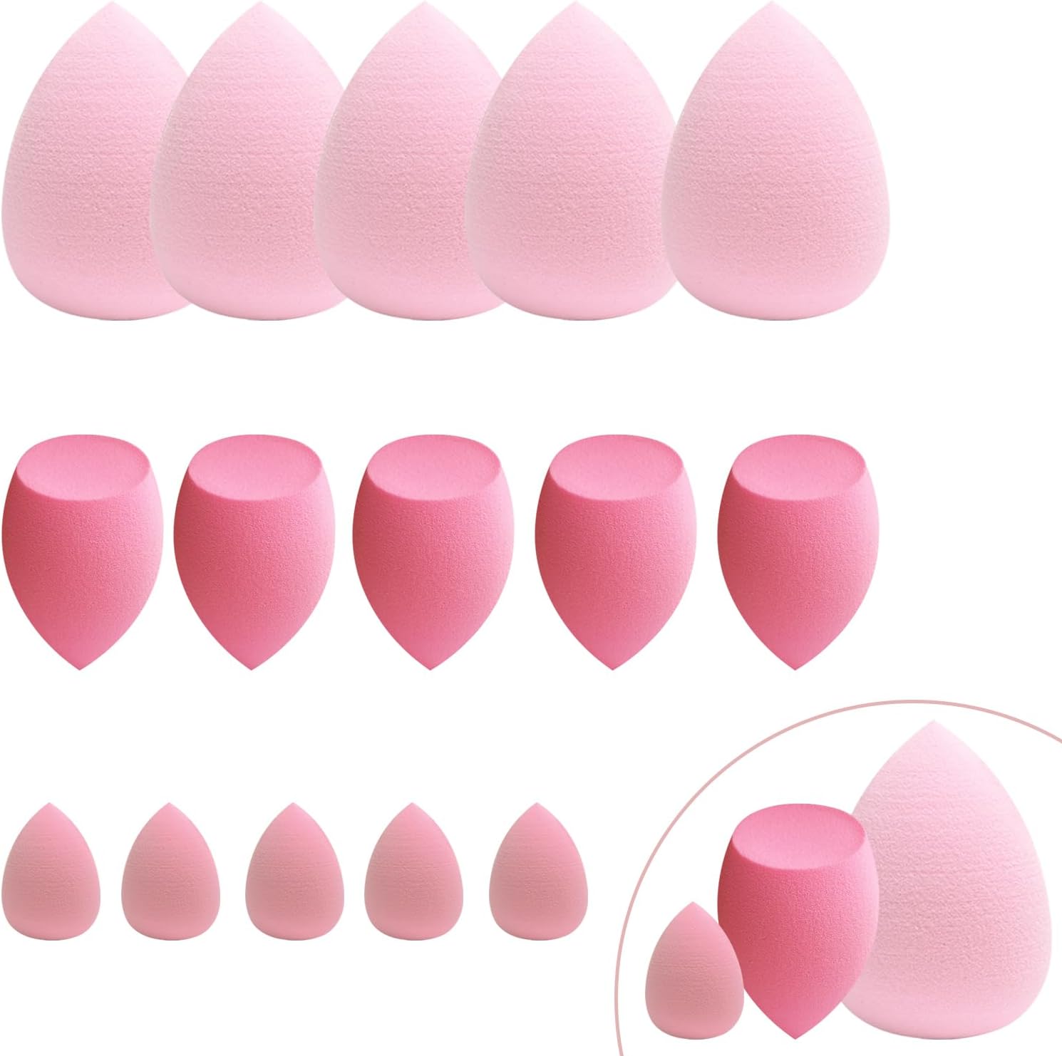 Abgream 24pcs Makeup Sponge Blender Set 21 Pcs Latex