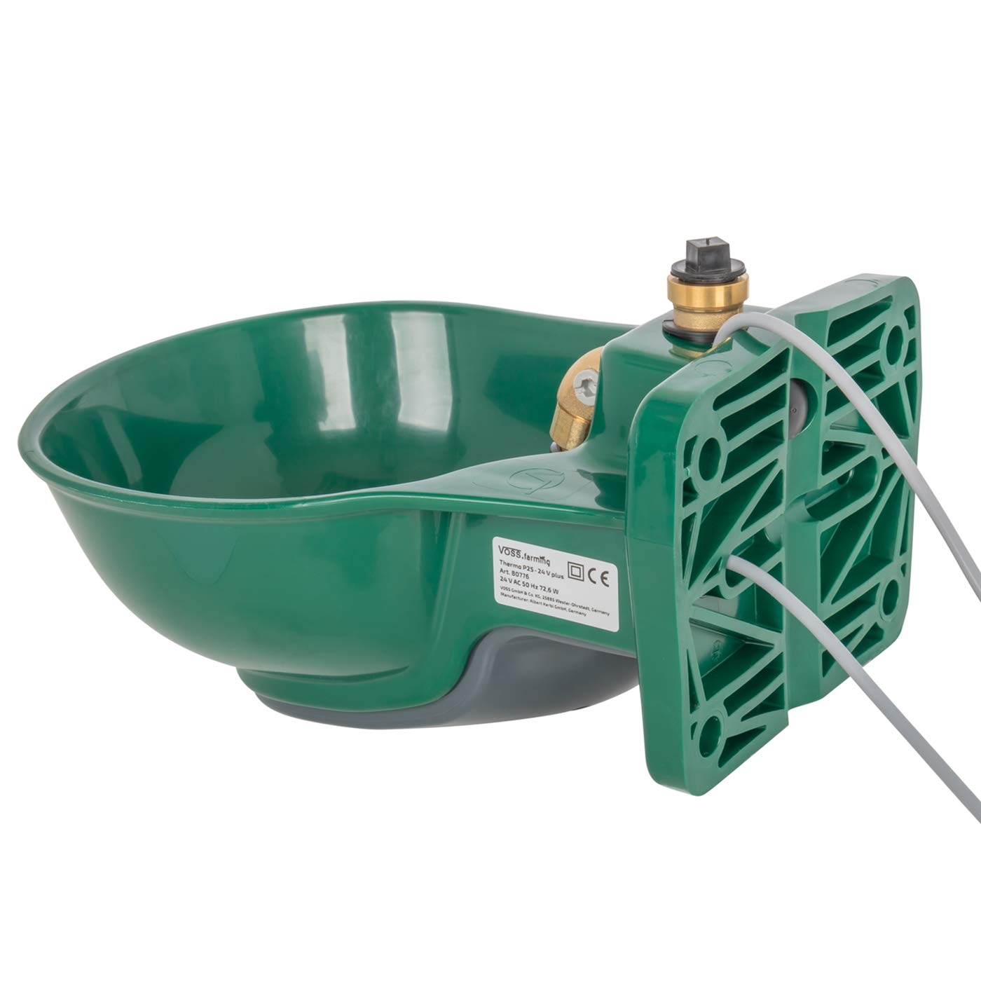 VOSS.farming beheizte Tränke Thermo P25-24V Plus, 72 Watt, 24V, automatisches Thermostat, Spezialkunststoff, Frostschutz Pferd Rind Pferdetränke Rindertränke Selbsttränke