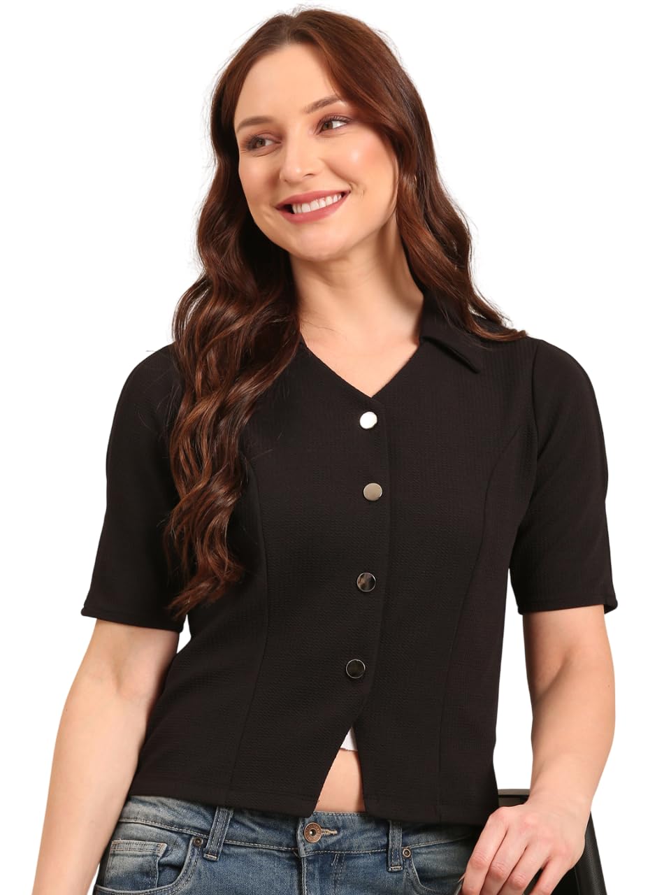 style quotient Women Solid Black Polyknit Semi Formal Shrug-picture-11