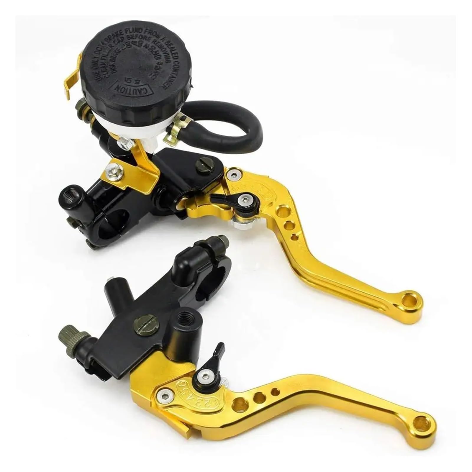 YWQJIOPM Motorcycle Brake Clutch Lever 2PCS 22mm Motorcycle Clutch Brake Master Cylinder Reservoir Levers Kit Fluid Reservoir Set Brake Clutch Levers