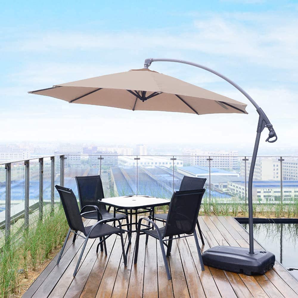 Parasols Ombrello per padice Patio ombrelloni a sbalzo, Angoli Regolabili, Tessuti Impermeabili e Resistenti ai Raggi UV, MA Esterno Pieghevole (A) Parasols