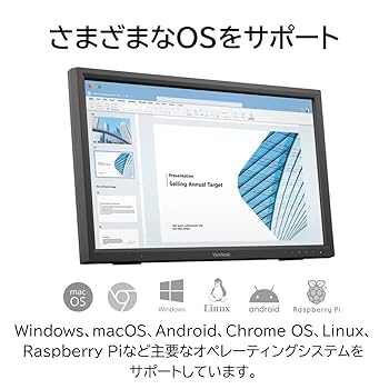 ViewSonic TD2223-2 タッチモニター 21.5インチ　フルHD TD2223-2 21.5型 VAパネル搭載 フルHD 10点赤外線式マルチタッチ