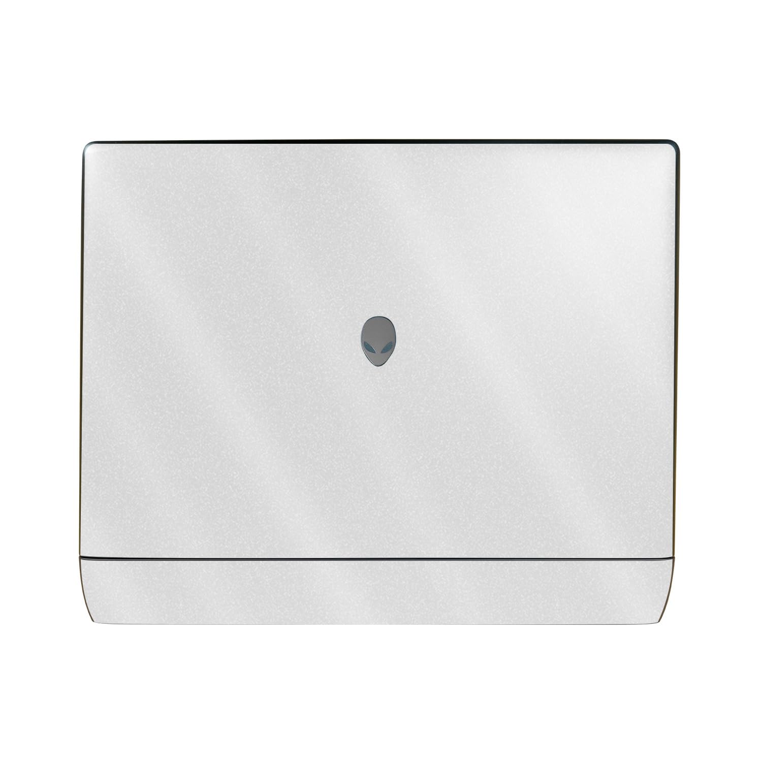 Glossy Glitter Laptop Skin Compatible with Alienware 16 Area-51 (2025) Top Cover Only - Solid White - Premium 3M Vinyl Protective Wrap Decal Cover - Easy to Apply | Crafted in The USA by MightySkins