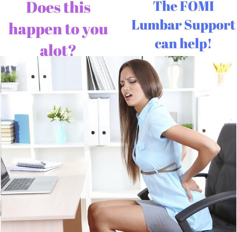 FOMI Firm Gel Foam Back Support (14" x 15") Care | Upper Lower Thoracic and Lumbar Support for Car, Home, Office Chair | Promotes Healthy Posture, Sciatica Pain Relief