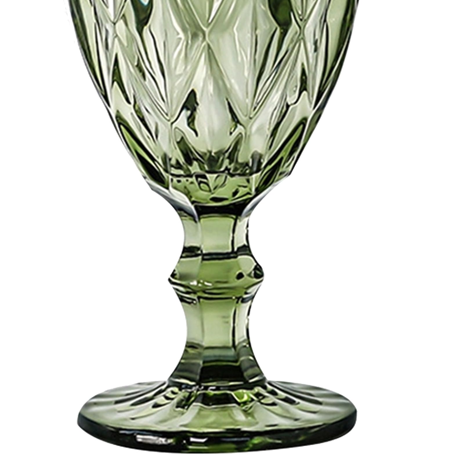 4 bunte Kristall Weinkelche, Säfte, Trinkbecher, geprägtes Muster, Glaswaren, Glas, Haushaltsgetränke, Trinkgläser