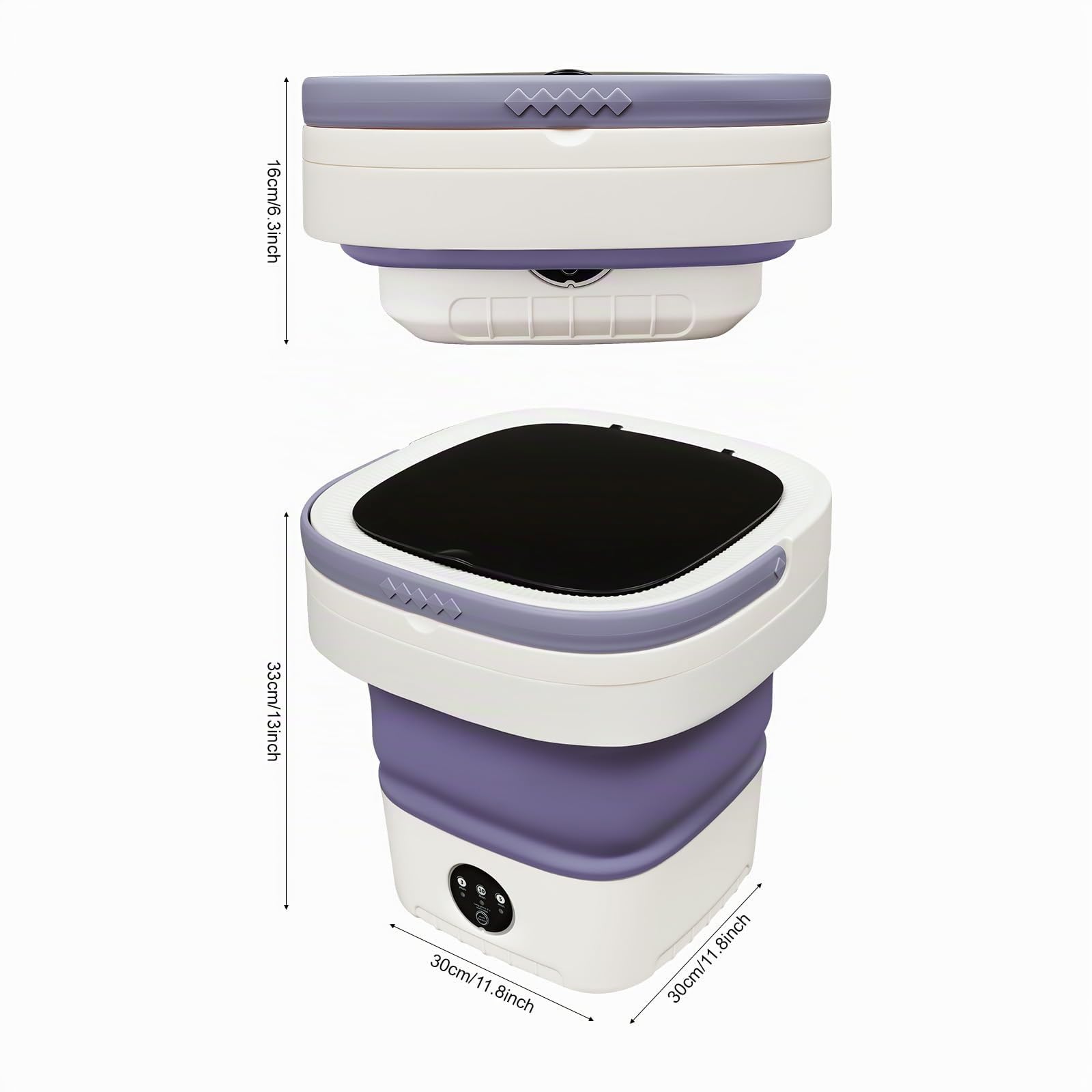Mini lavatrice pieghevole, portatile, compatta con motore in rame puro, capacità 12 l, per biancheria intima, vestiti per bambini, calze, silenziosa, facile da piegare