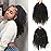 ROSESSEA Short Afro Kinky Curly Ponytail Hair Piece for African American Ponytail Extension Synthetic Afro Kinky Curly Ponytail for Women (Natural Black(2))