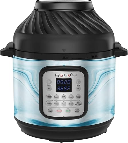 KRAFT'D Wrap for Instant Pot Duo Crisp 8QT - Skin Wraps fit Instapot olla a presión  Blue Geode Swirl