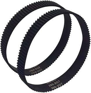 BEMONOC 2Pcs/Pack Motor Belts 200-2GT-9 Rubber Timing Belt L=200mm W=9mm 100 Teeth in Closed Loop for 3D Printer RepRap Drive Pulley