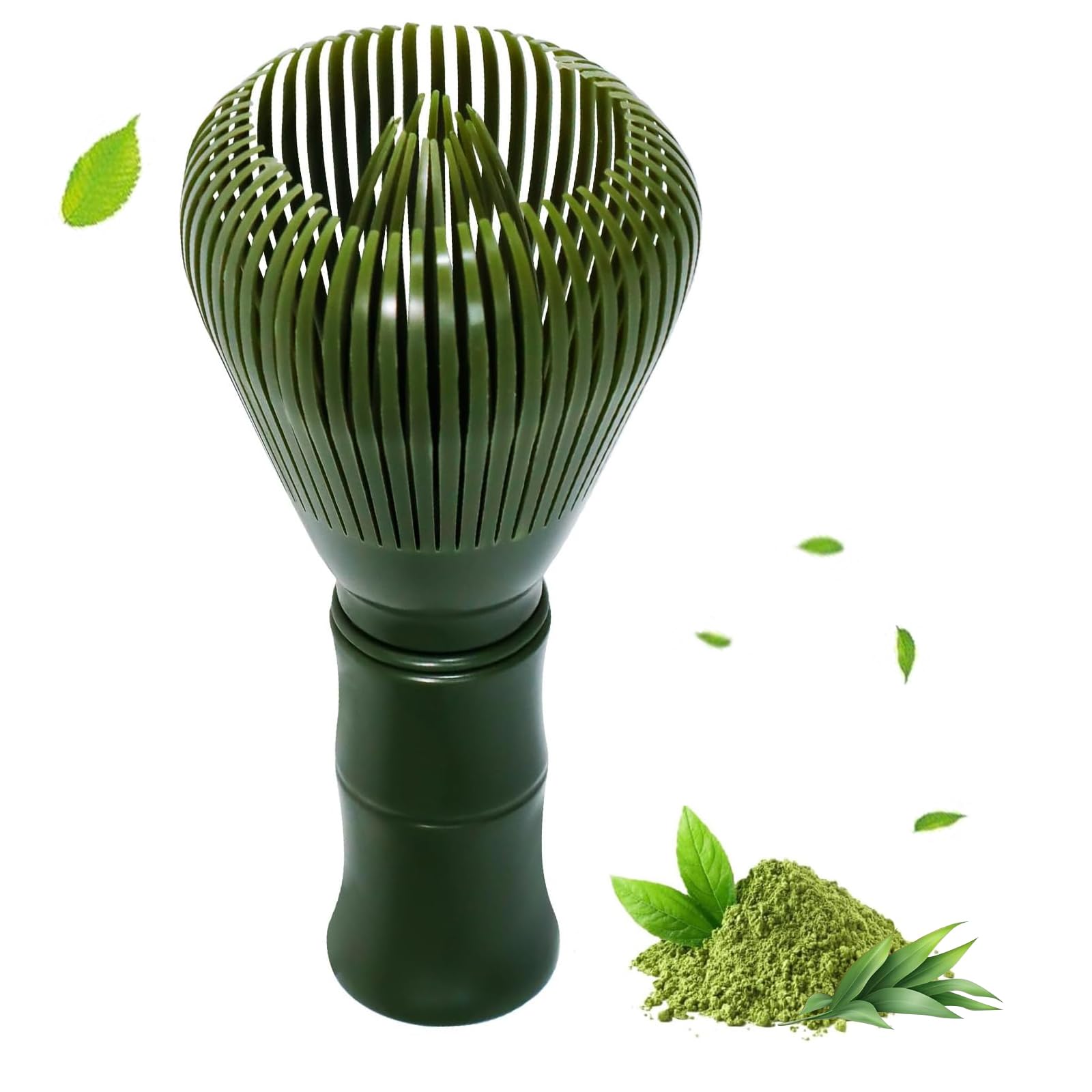 Reusable PP Resin Matcha Whisk, Matcha Whisks, Japanese Tradition Matcha Accessories, Suitable for The Tea Ceremony（Green）