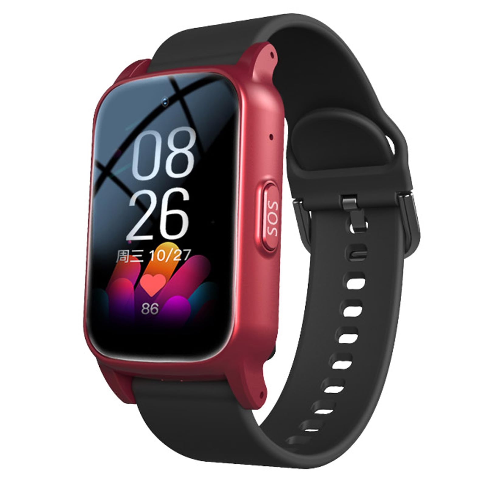 MyPhone Watch Adventure Black Smartwatch, grote batterij van 360 mAh, tot 14 dagen met één lading, 1,43 inch, met GPS, 50 sportmodi, SOS-knop, kompas, waterdicht