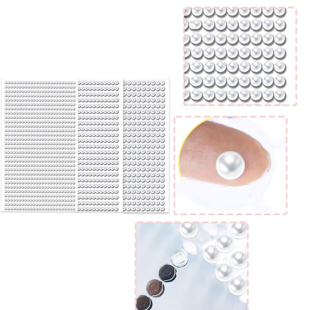 Adesivi Con Perle Strass - 3 Fogli Con 1532 Perline Autoadesive Per Manicure E Decorazioni - Foto 10