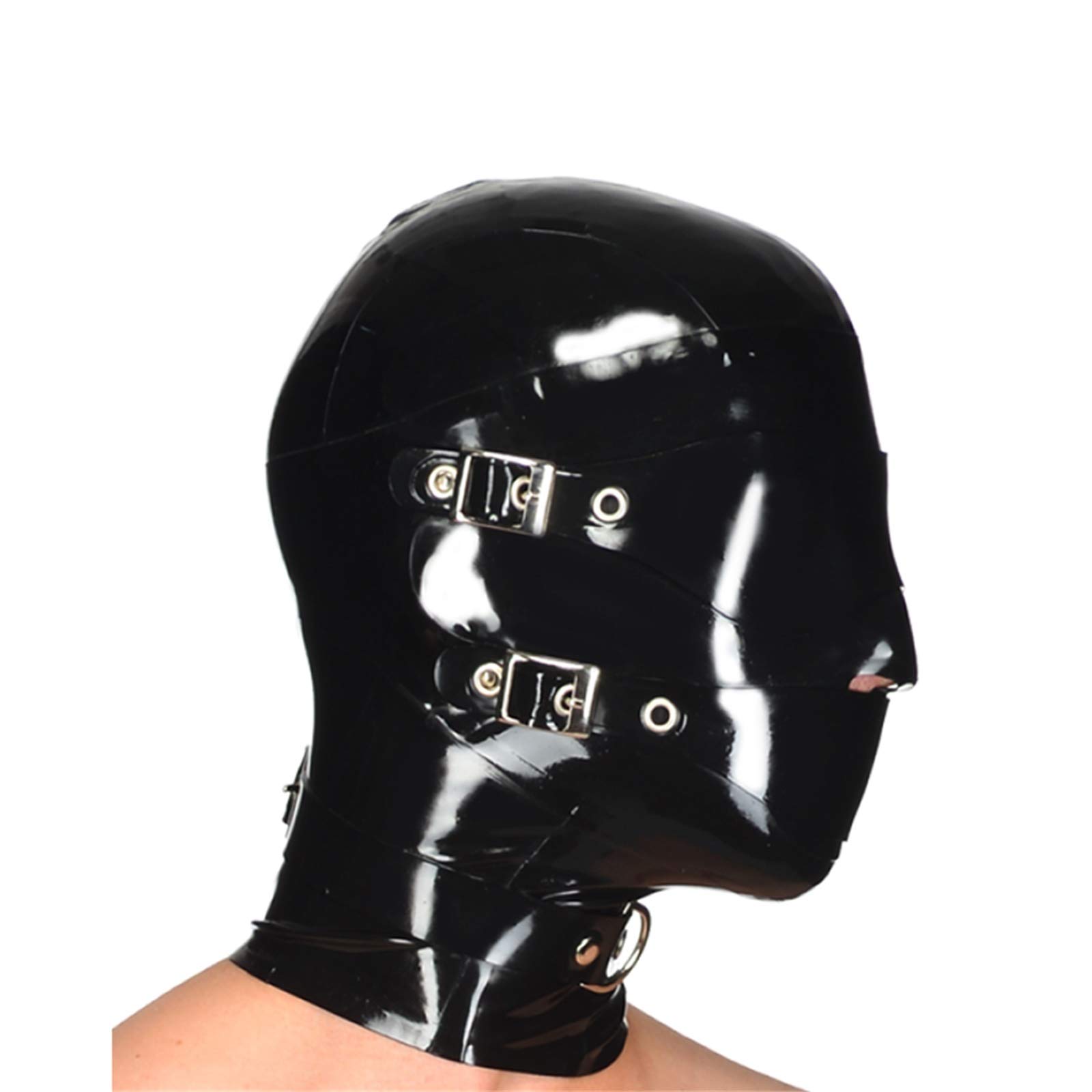 SM Maschera di Lattice Maschera BDDSM Maschera BDSM, Blindfolt Rimovibile E Maschere, Materiale in Lattice Spessore 0,4 Mm, Design con Cerniera, Adatto per Cosplay E Spettacoli A Scena,S