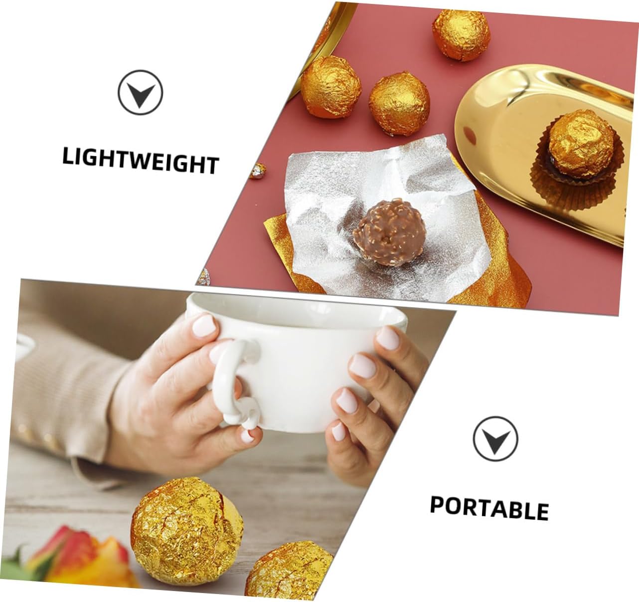 200pcs Versatile Candy Packing Paper Wrapper Foil Aluminum Foil Wrappers for Caramels Wrapping Paper