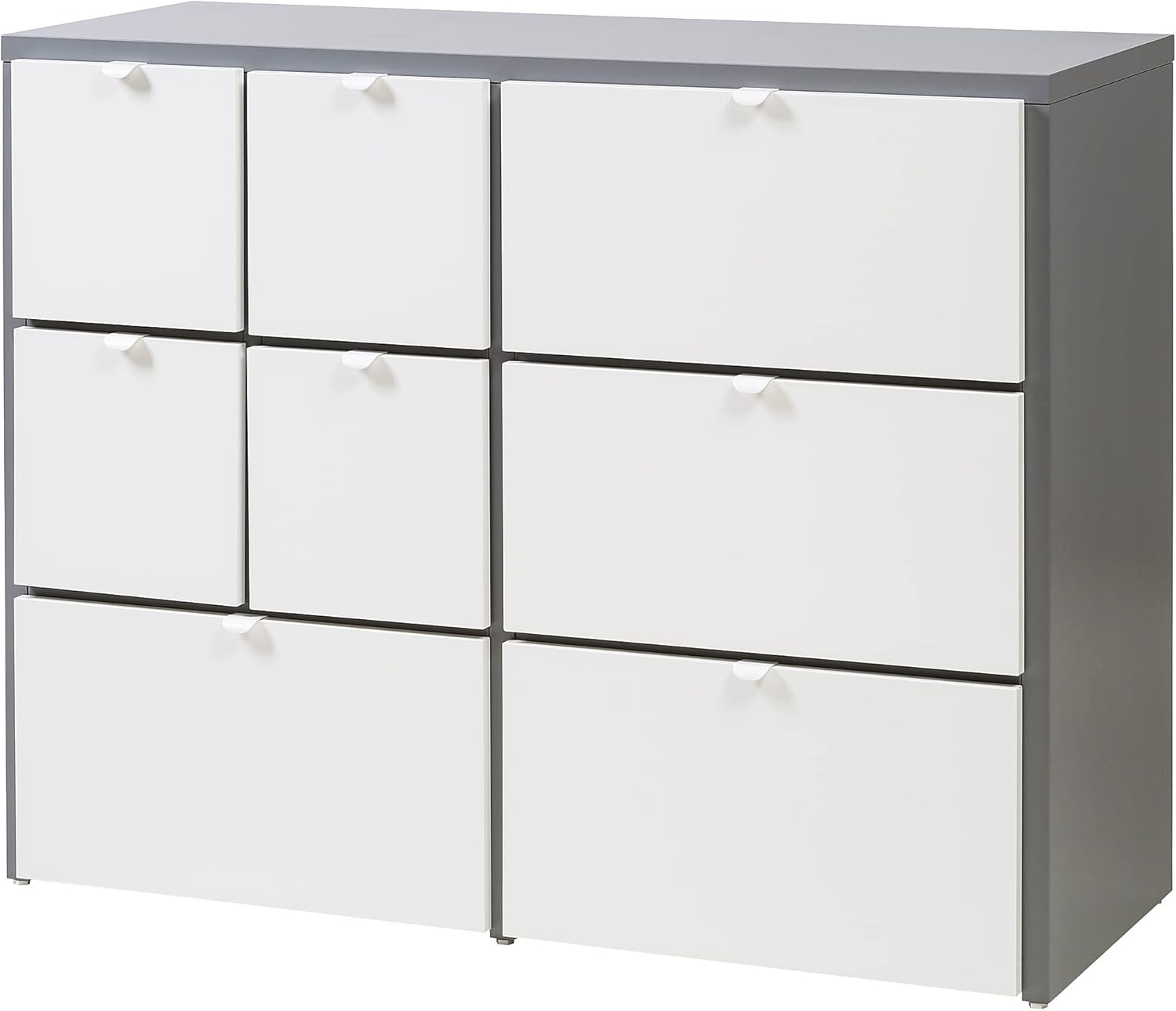 Ikea VISTHUS chest of 8 drawers, 122x96 cm, grey/white Amazon.co.uk Home & Kitchen