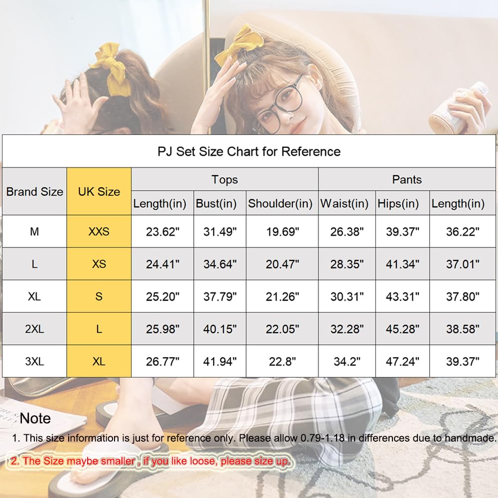 Ensemble de pyjama deux pièces pour femme - Pyjama assorti à manches courtes et bas à jambes larges avec poches