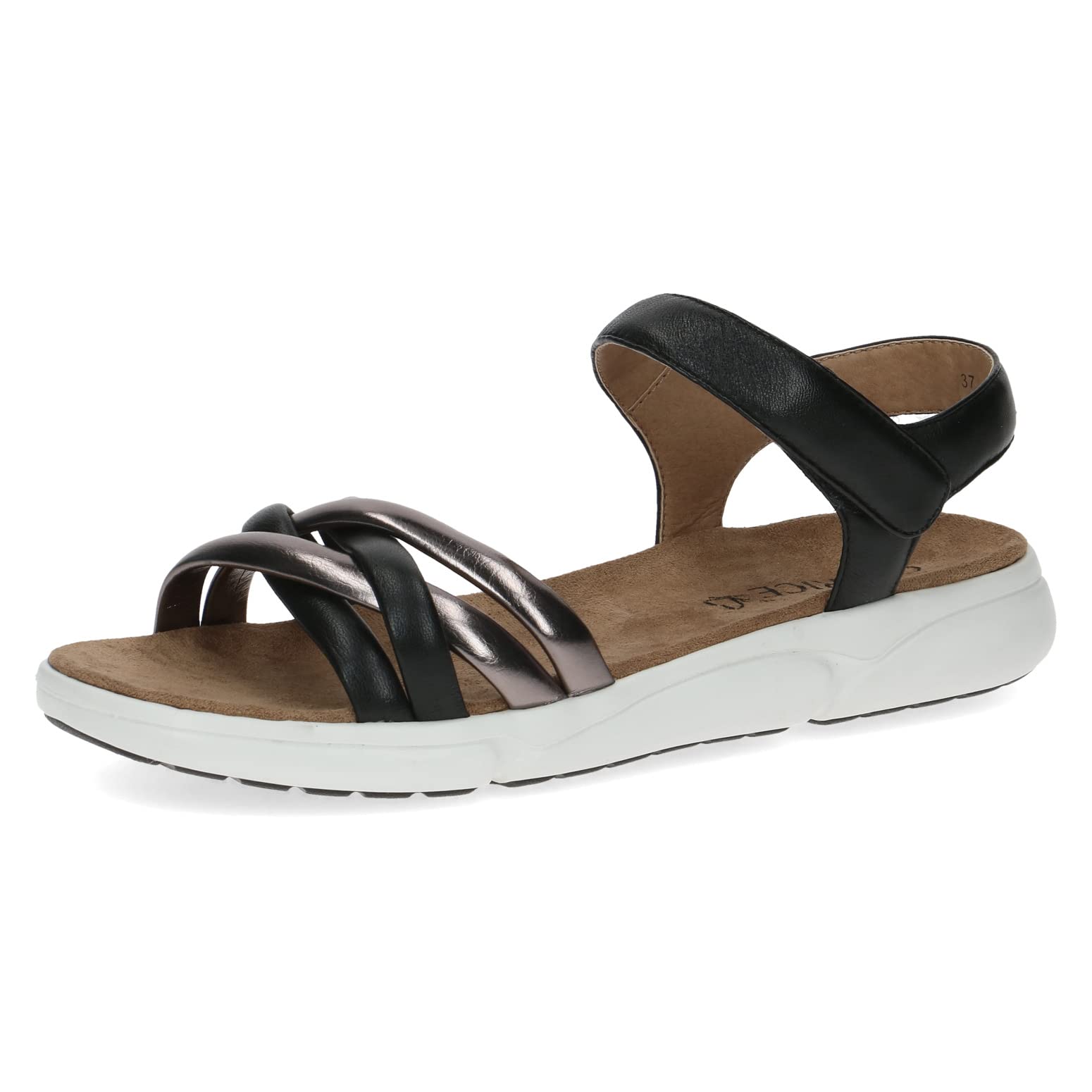 CAPRICE Women's Sandals 9-9-28601-20 G Width, Black (Black Comb), 6 UK