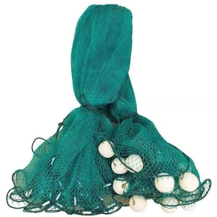 Rete Di Branchie 5m-50m 3 Dita Maglia Monofilamento Branchie Pesca Rete Con Galleggiante Trappola For Pesci Nylon Pesca Rete Accessori Strumenti Rete Da Pesca Galleggiante(50m long 5m height)