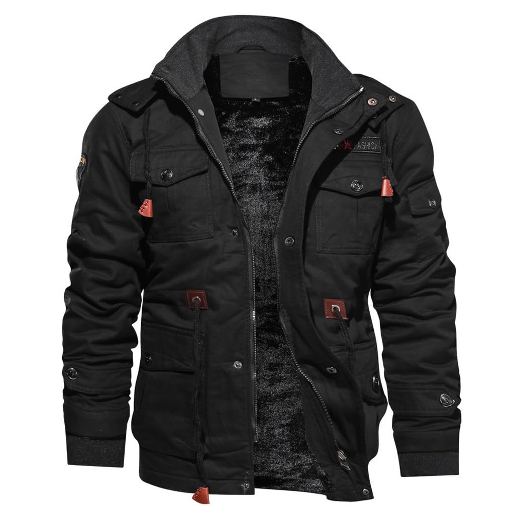Manteau cargo épais contre le froid hivernal veste polaire grande taille confort
