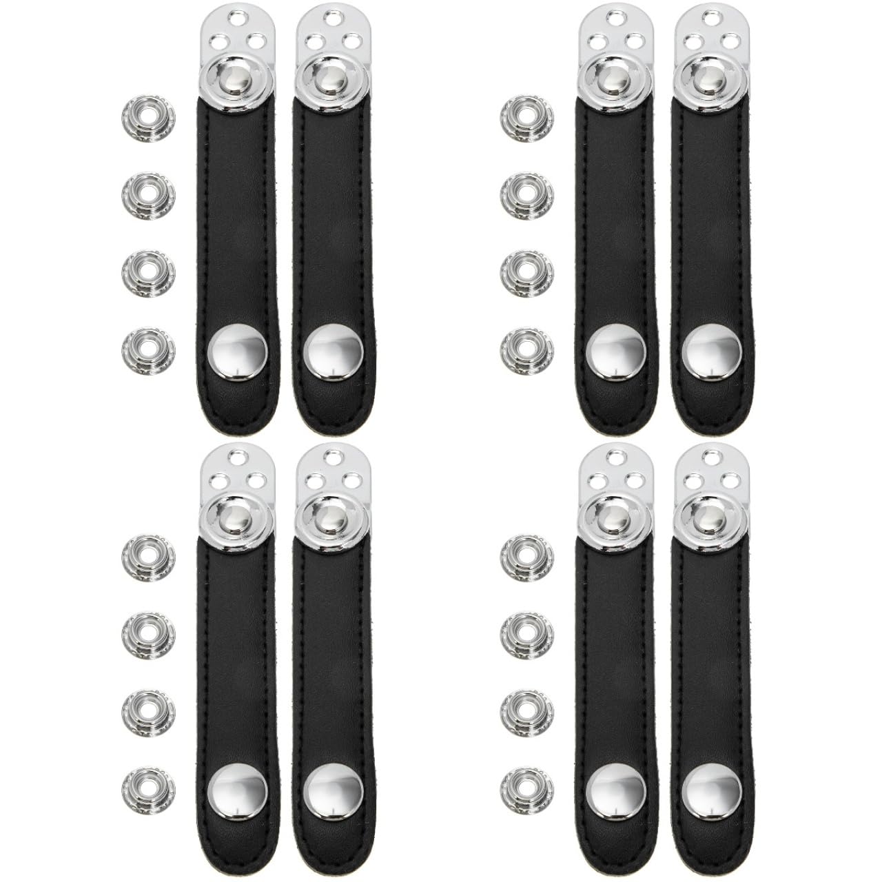 GOOHOCHY 4 Sets Universal Accordion Accessories Double Layer Accordion Bellow Straps with Metal Buckle Easy Adjustment