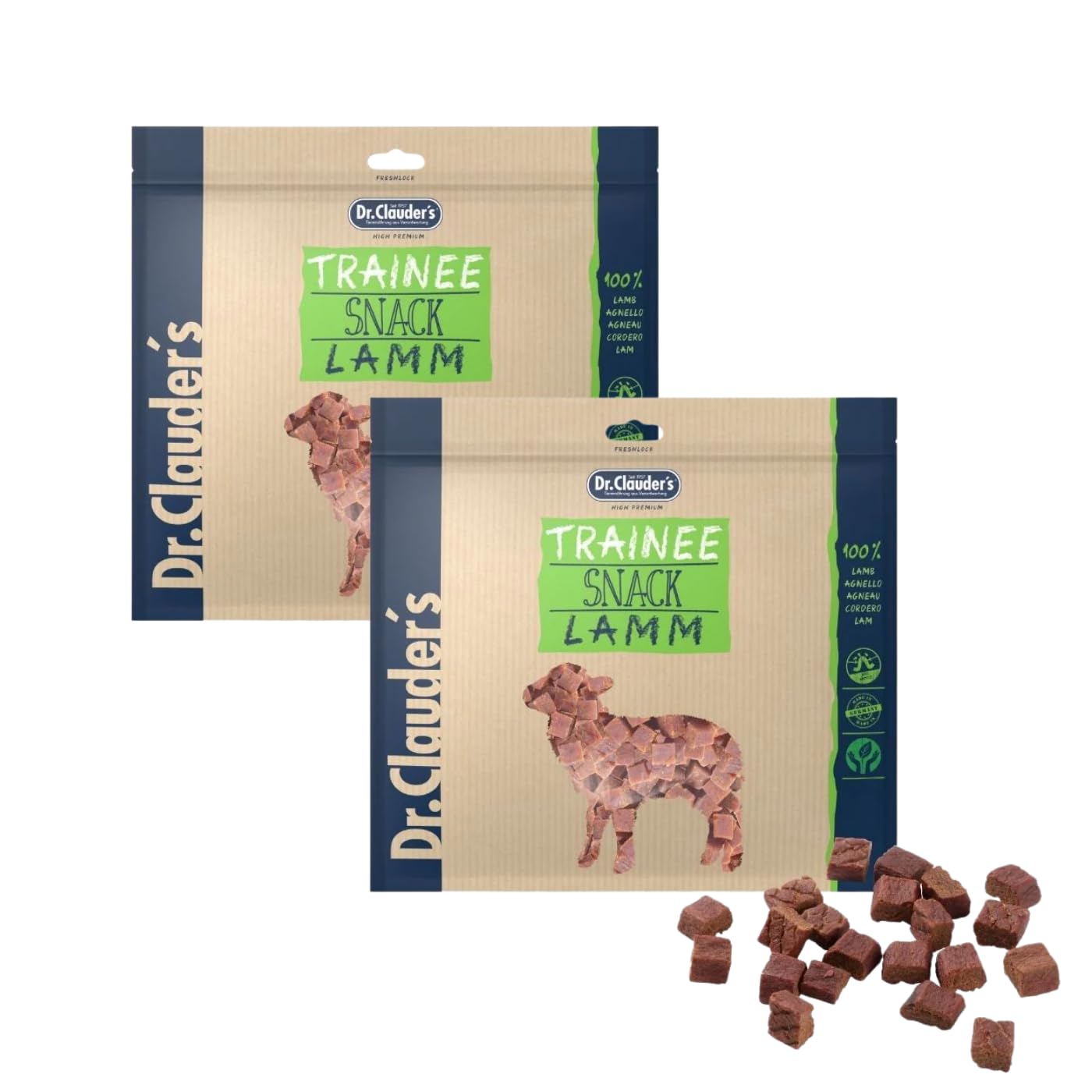 Trainee Snack Agnello | Snack per Cani e Gatti | 2 x 500 g | Con FOS