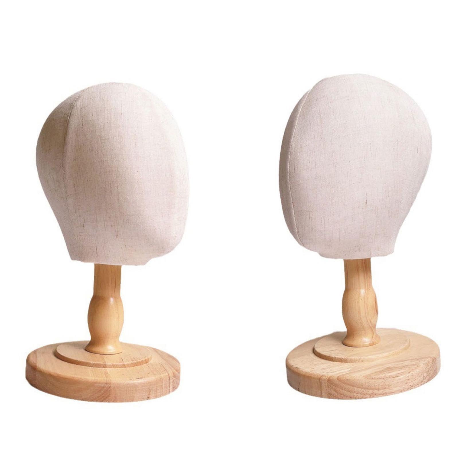 Supporto per Parrucca per Testa di Manichino per Bambini con Base in Legno Staccabile, Porta Cappelli per Salone, Uso Personale, Centro Commerciale, 46 cm