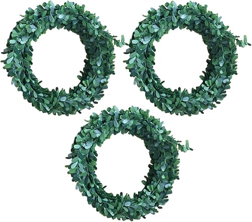 Guirnalda artificial de follaje de vides falsas de hiedra simulada, guirnalda de hojas verdes, plantas de vides de 7.5 M, 3 piezas para bodas,