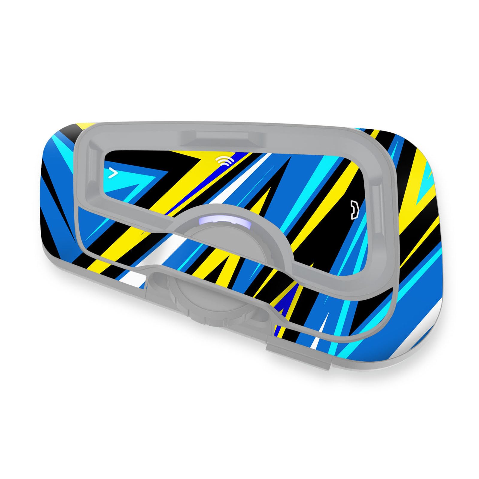 MC MOTOPARTS Headsets Protective Cover Decal Sticker 2 pcs Blue Contrast Compatible with Cardo Freecom 4X 2X