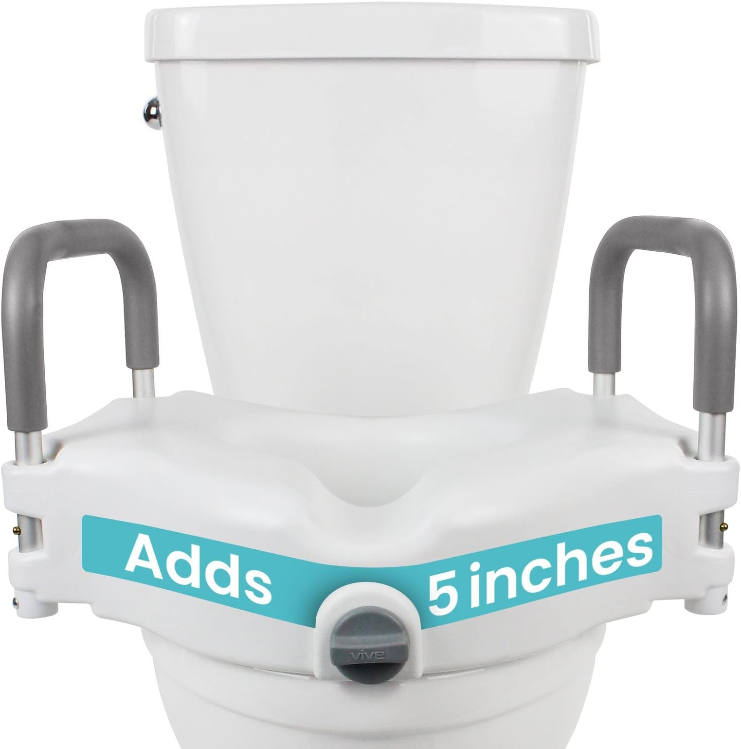 Amazon.com: PELEGON Raised Toilet Seat With Handles (300lb) Toilet Seat ...