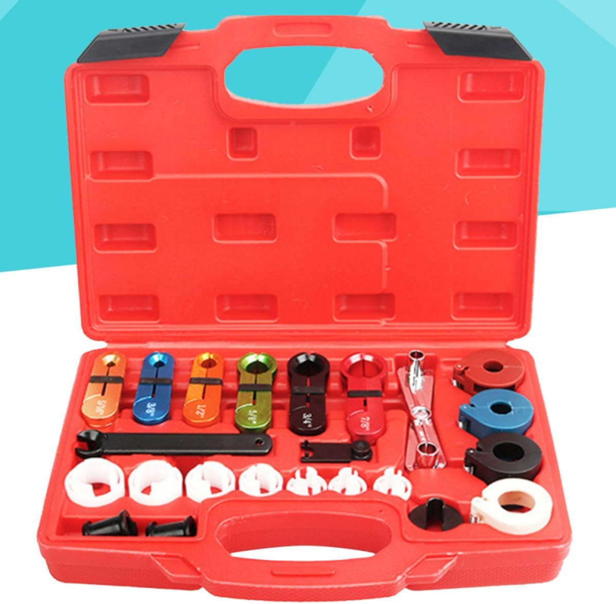 22pcs Quick Disconnect Automotive Line Disconnect Tool Set Metal Transmission Cooler Line Cooler Hose Separation Kit for Automotive Hose Repair