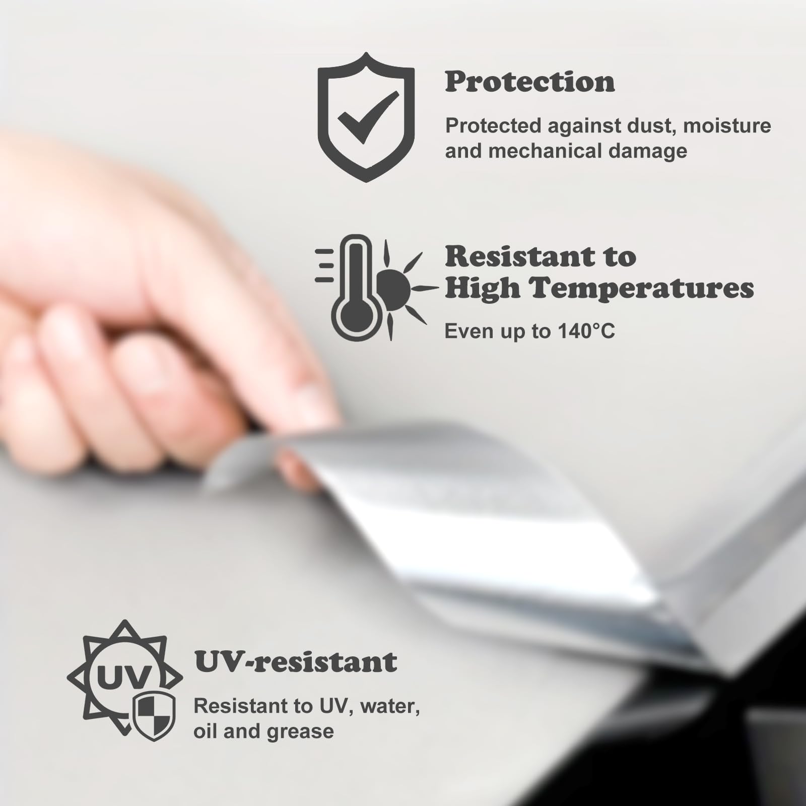 PUWOWYE Cinta De Aluminio, Cinta Aluminio Adhesiva Impermeable y Resistente al Calor, Aluminio Para Sellar para Barreras de Vapor, Sistemas de Ventilación y Aire Acondicionado (50 mm x 10 m)