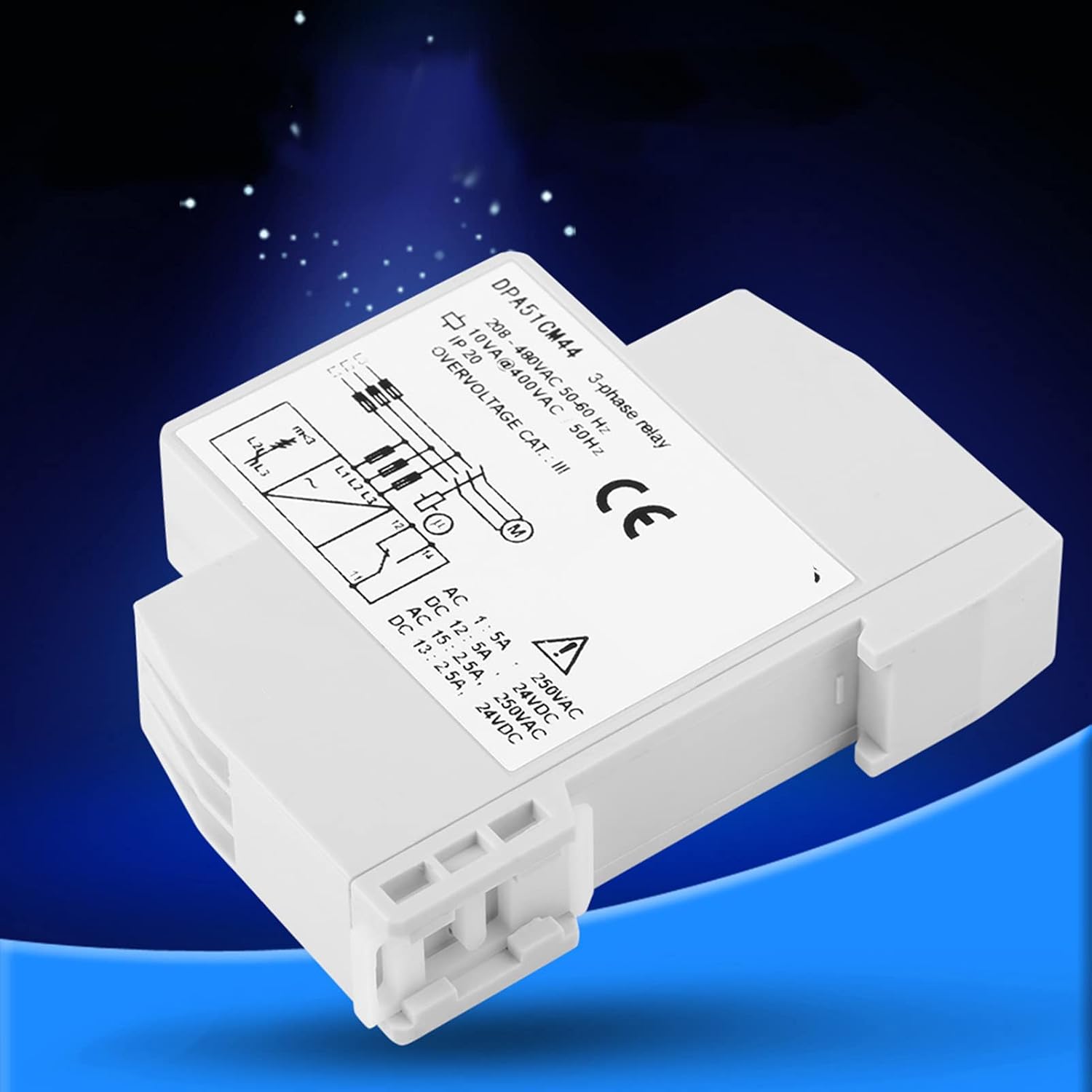 DPA51CM44 3 Phase Monitoring Relay, High Performance Voltage Protection Circuit for Motor Elevator Air Compressor Systems