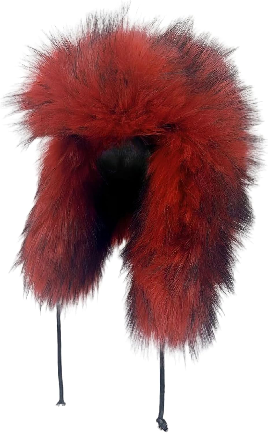 Lisa Colly Women's Russian Faux Fur Hat Winter Fluffy Trapper Hat Thicken Fuzzy Cap