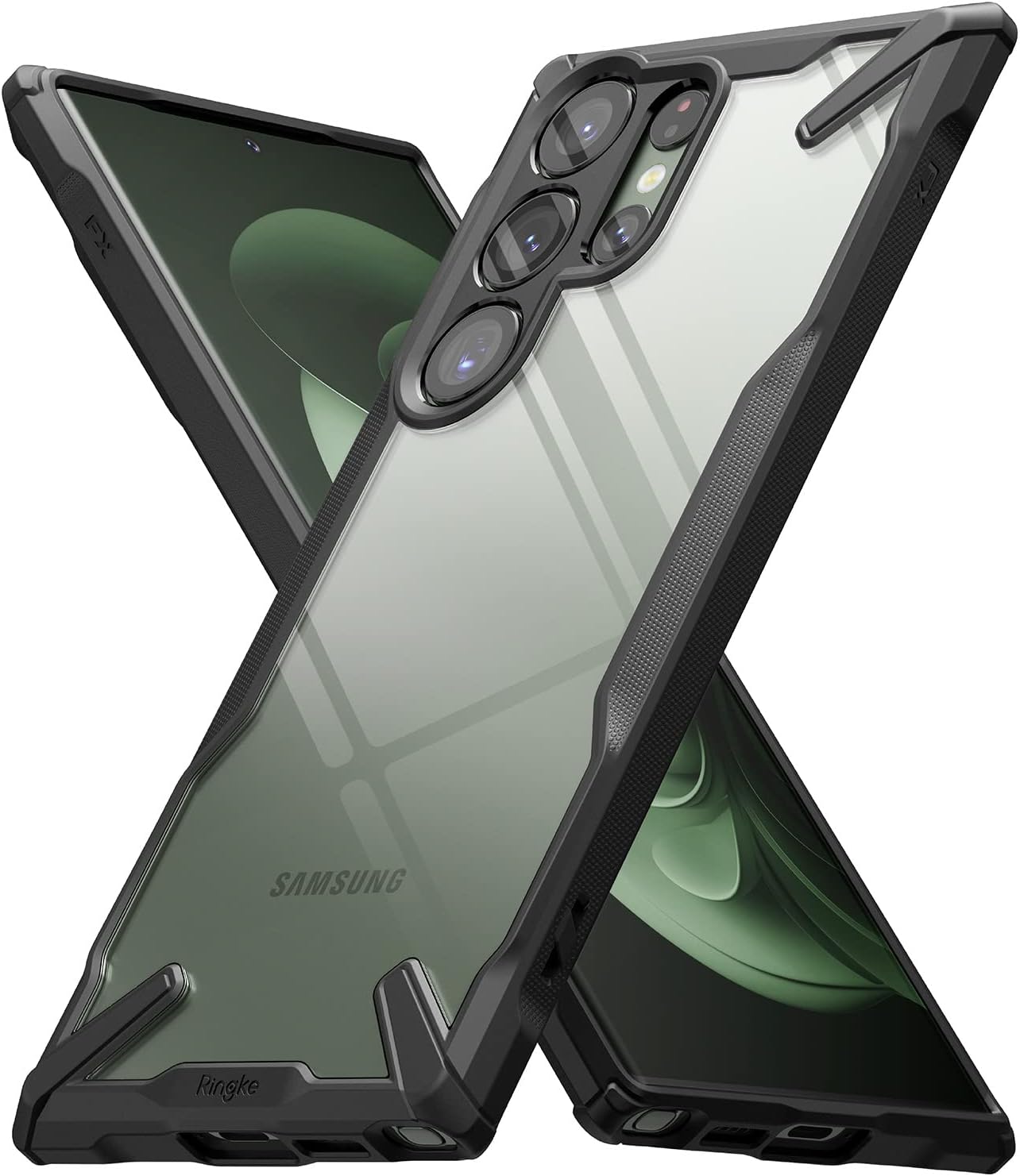 Ringke Fusion-X for Samsung Galaxy S23 Ultra Case [Precise Cutouts for Camera Lenses] Enhanced Bumper Heavy Duty Shockproof Protective Cover - Black
