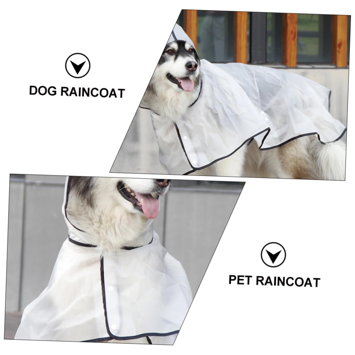 GRIRIW Dog Raincoat Pet Raincoat for Big Dogs Waterproof Hooded and Easy to Wear