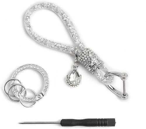 Llavero de cristal para mujer, llaveros de cristal para llaves de coche, llaveros brillantes para mujer, llavero de diamantes de imitación