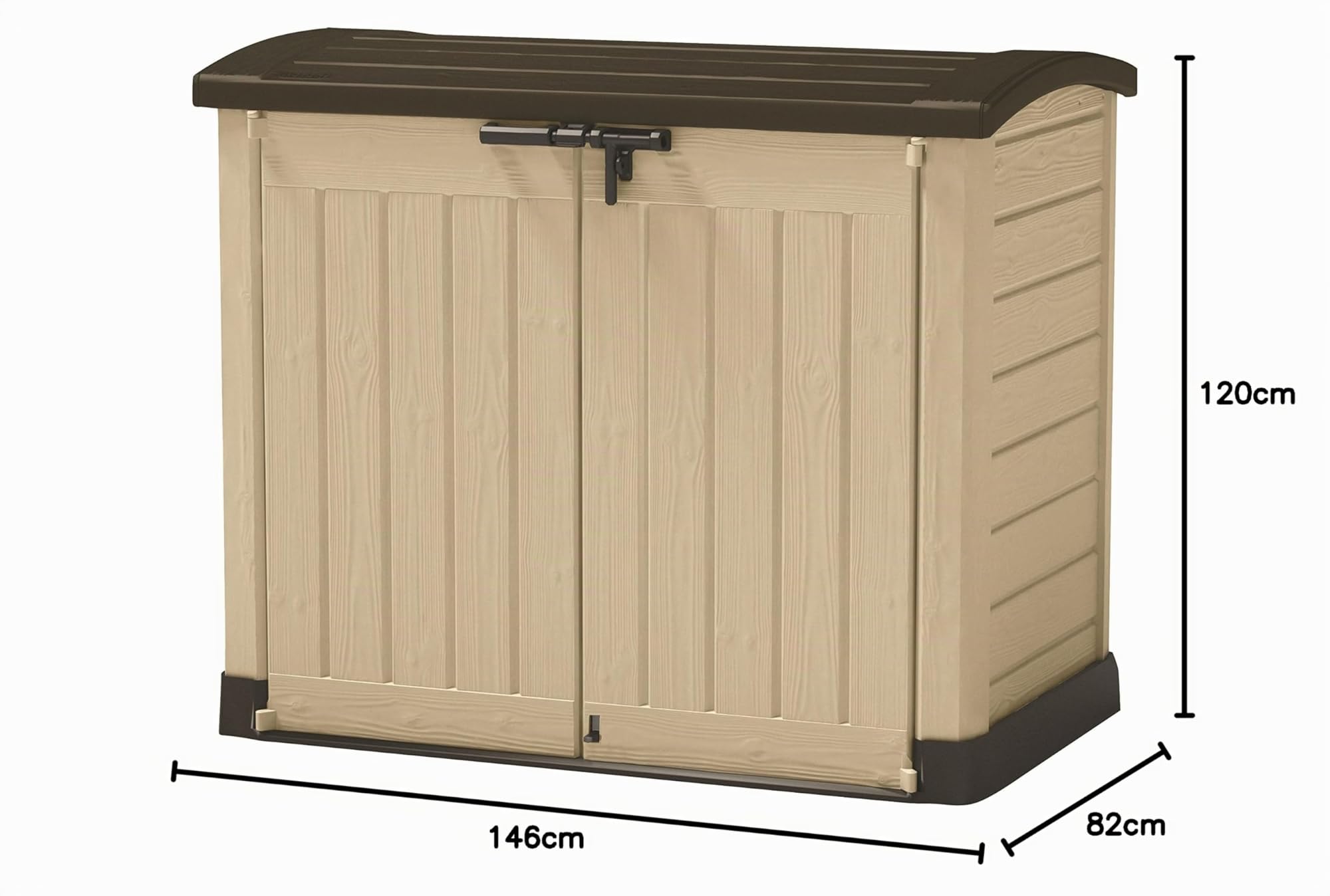 Keter M291820 Store It Arc 120 Boîte de rangement d'extérieur en résine