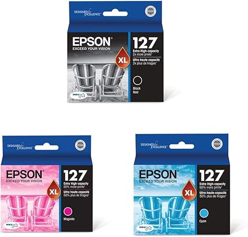 Epson T127 DURABrite Ultra Ink Cartucho negro de capacidad estándar T127120-S para impresoras seleccionadas Stylus y fuerza de trabajo y Epson
