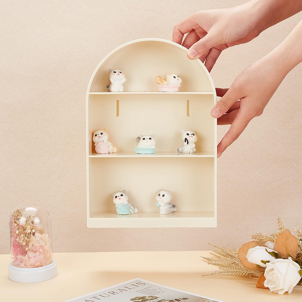 Vitrine Acrylique Premium Pour Figurines - Cube Antipoussière 17.3x8.2x10.5 Cm, Transparent 360° Avec Socle Amovible, Noir Élégant
