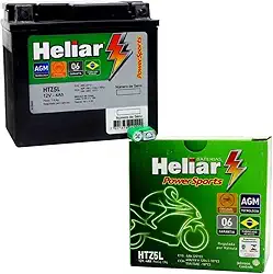 Bateria Moto Heliar Htz5l Powersports Selada 4ah 12 Volts