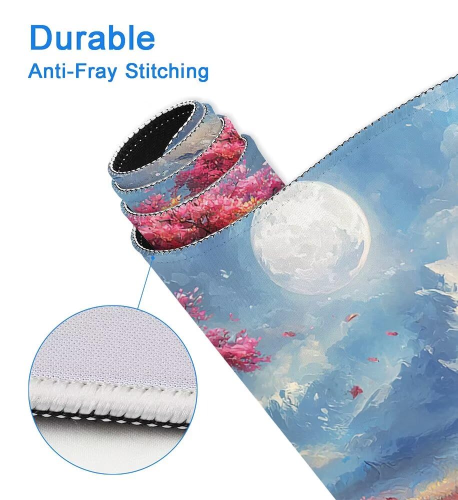 Podkładka pod mysz do gier, duża podkładka pod mysz XXL 1200 x 600 x 3 mm, kolorowa podkładka pod mysz do gier z przeszytymi krawędziami, podkładka pod mysz do gier XXL wodoodporny krajobraz