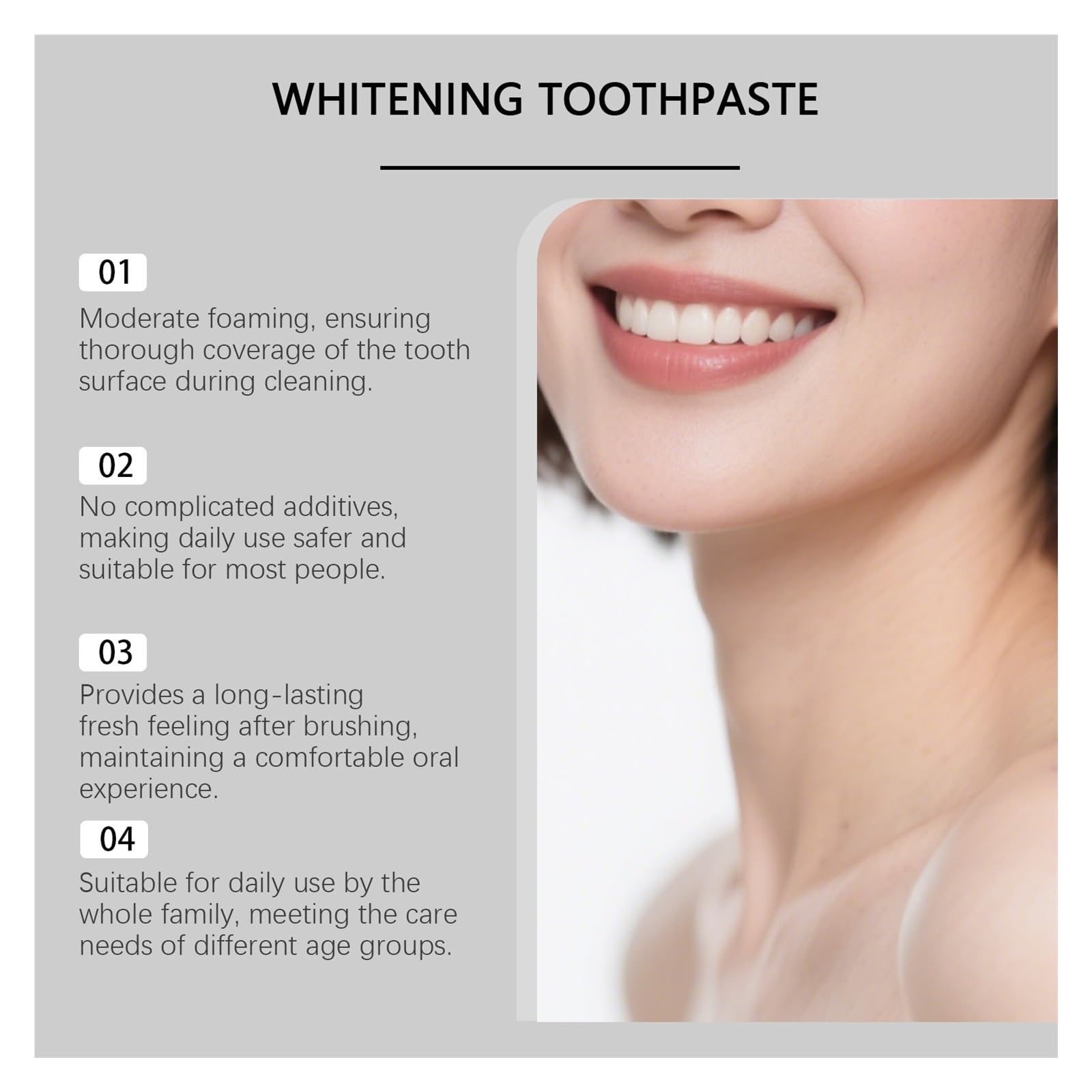 Pasta de dientes blanqueadora con niacinamida 120 g | : Limpia suavemente y mejora el color de los dientes, dejando los dientes con un aspecto uniforme y brillante(3pcs)
