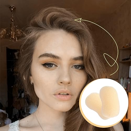 Miniatura 10 de 2 piezas encantadoras inserciones de volumen para el cabello, herramienta de peinado de colmena, almohadillas para el cabello, base de pelo de