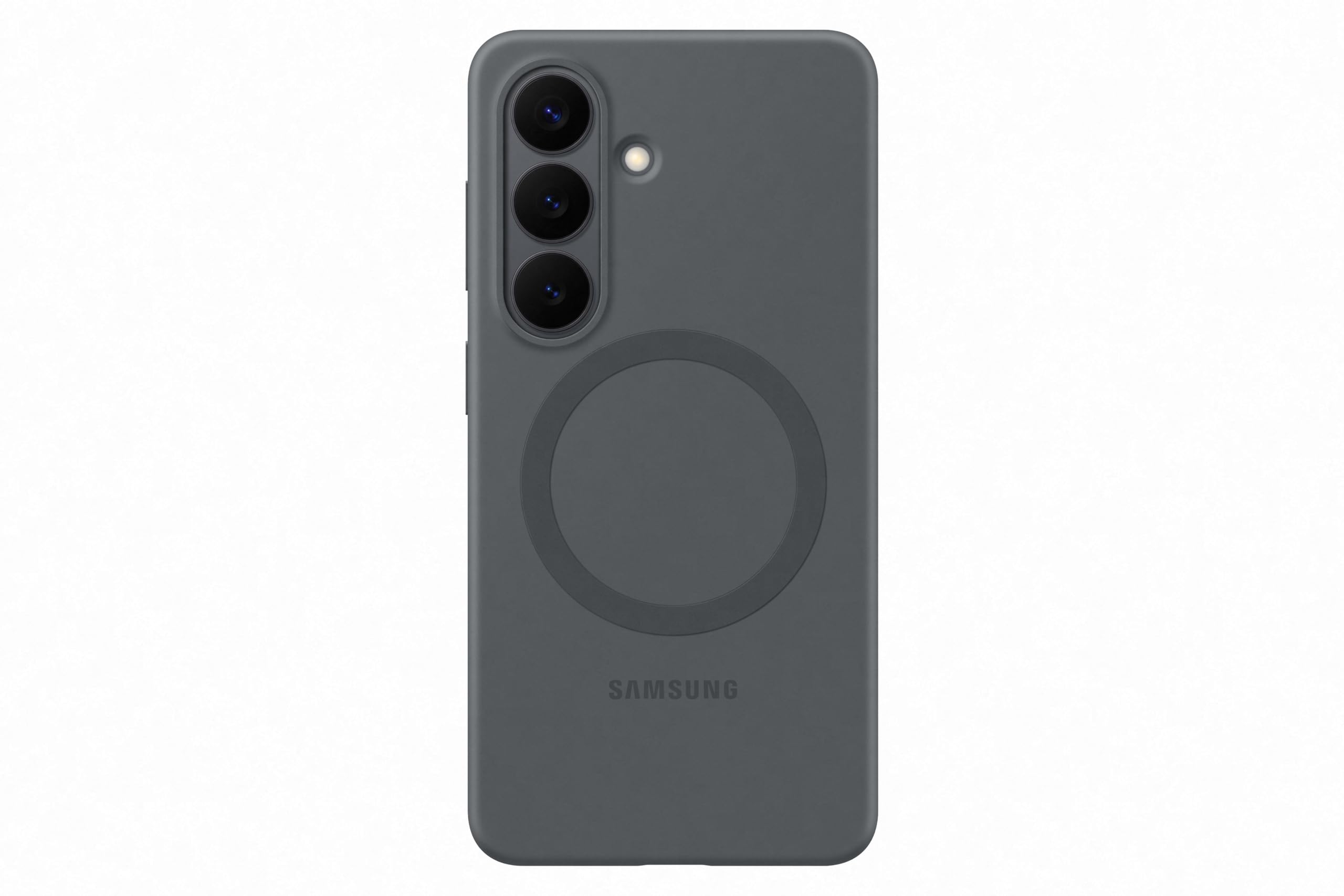 Samsung Silicone Magnet Smartphone Case EF-ES942, Hülle für das Galaxy S26, Handy-Hülle mit Magnetring zur Anbringung von Zubehör, Carbon-Look, Schutz Case, stoßfest, dünn und griffig, Black