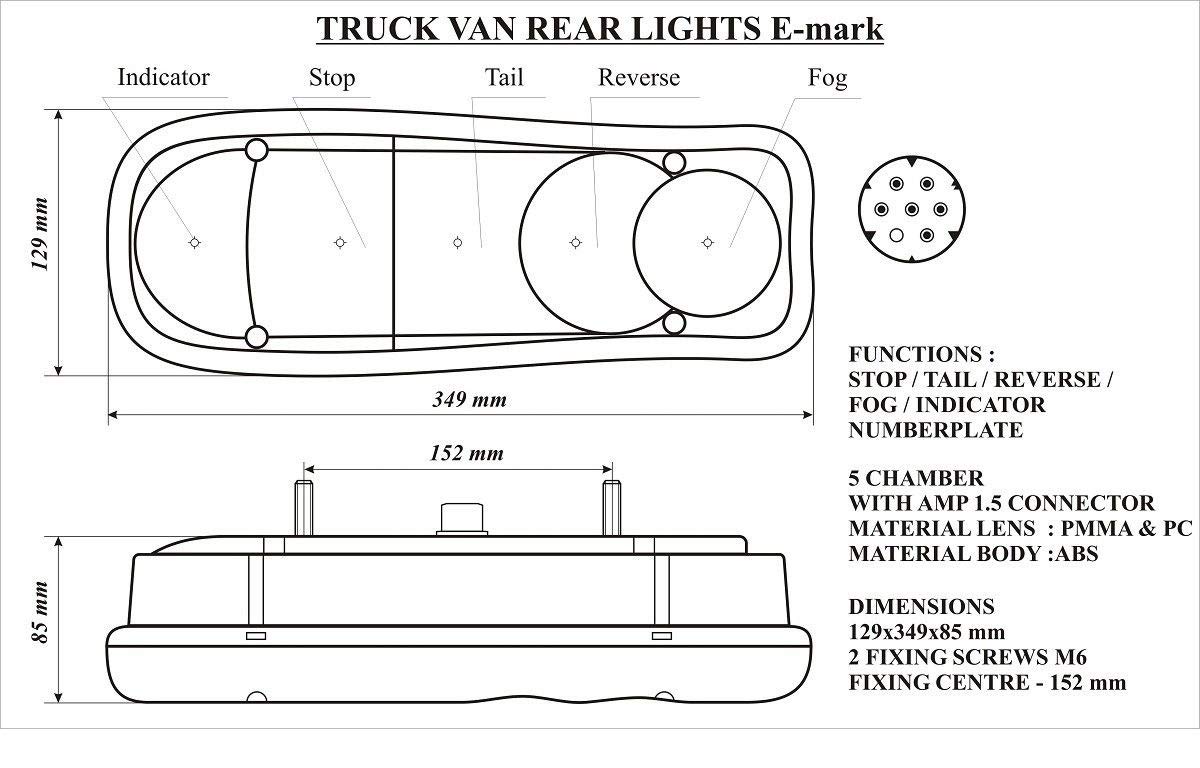 Vervangingsglas t.b.v. 71.3008 | - Aanhanger achterlicht