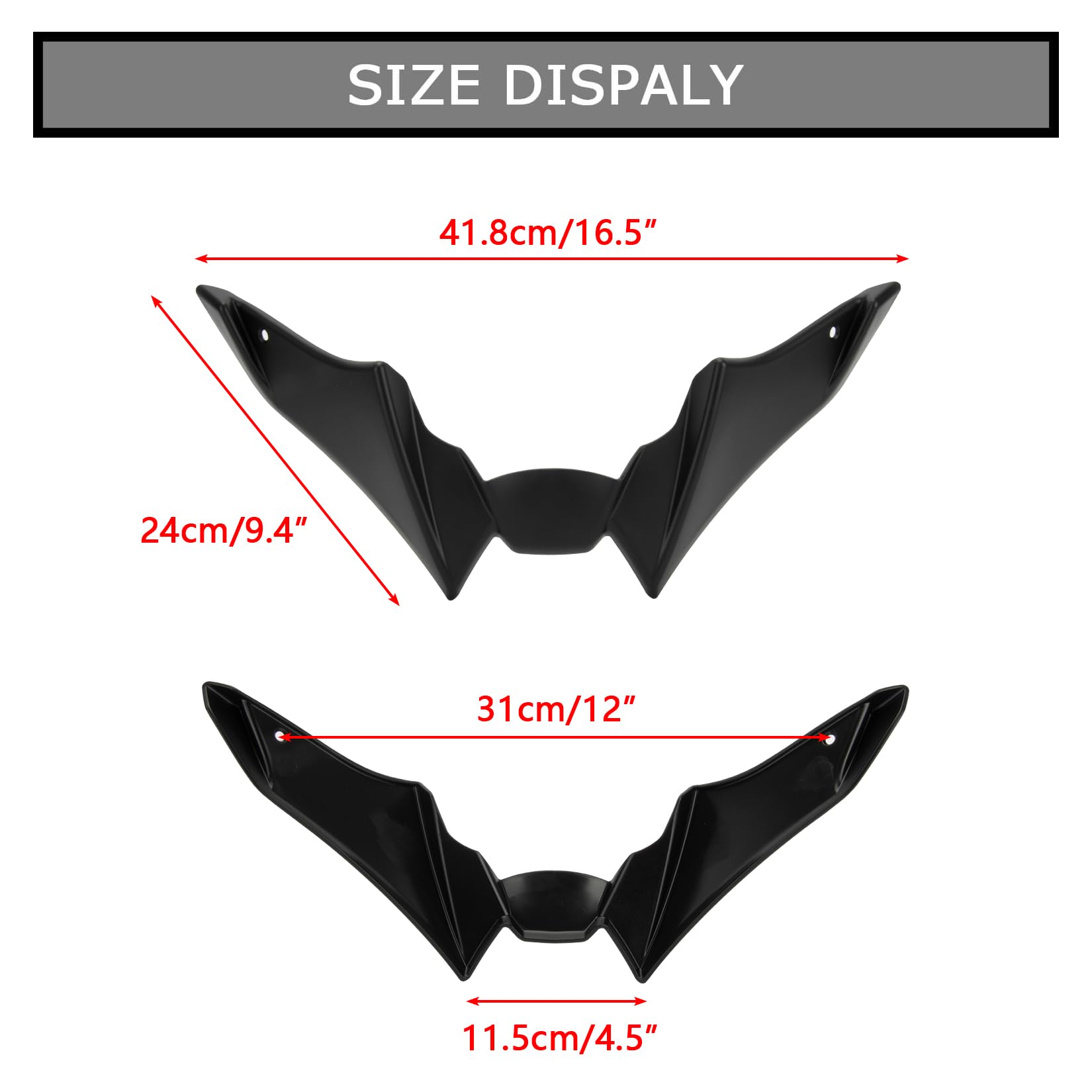 Frontverkleidung Spoiler Schnabel Nose Cone Verlängerung Cover Extender für MT09 V3 2022-2023, PSLER Aerodynamische Flügel Deflektor Cowl Trim Zubehör(Mattschwarz)