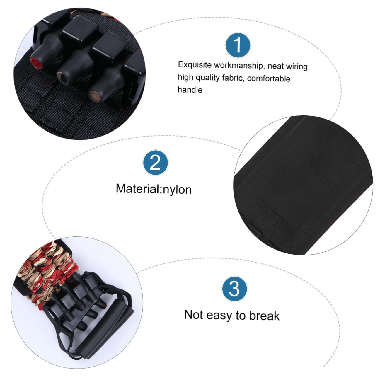 Sosoport Fascia Elastico per Allenamento Petto Cintura Imbottita in Nailon, Facile da Trasportare e Riporre, per Esercizi di Resistenza e Fitness