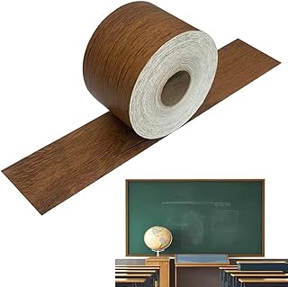 66 Feet Wood Grain Classroom Bulletin Board Borders,Imitation Wood Straight Rolled Border Trim for Classroom Offices Wall,School Decoration Whiteboard (Wood Grain Ⅰ, 2inch x 66feet)